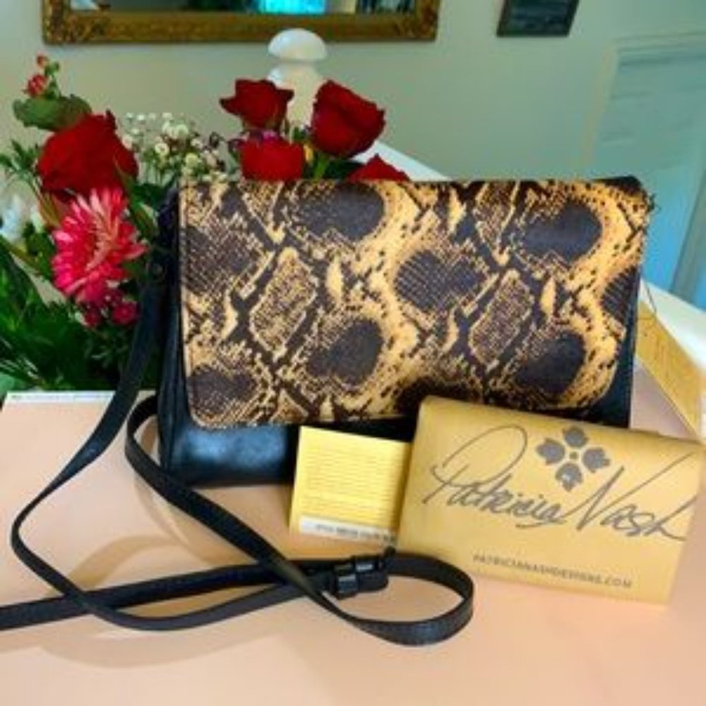 NWT Patricia Nash Python Tijola Python Leather Bag - Picture 11 of 13